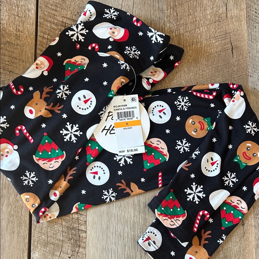 Festive Black Holiday Leggings